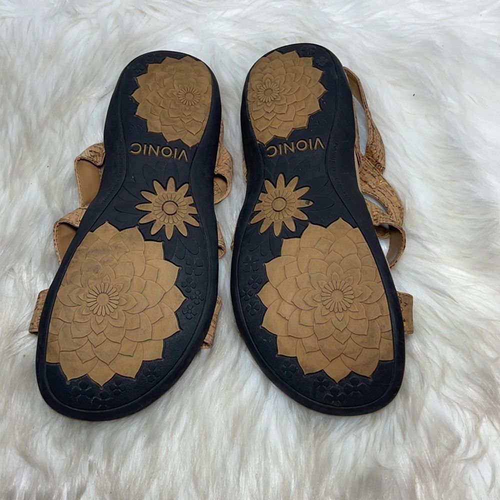 Vionic Amber Adjustable Triple Strap Slides Sz 8 - image 6